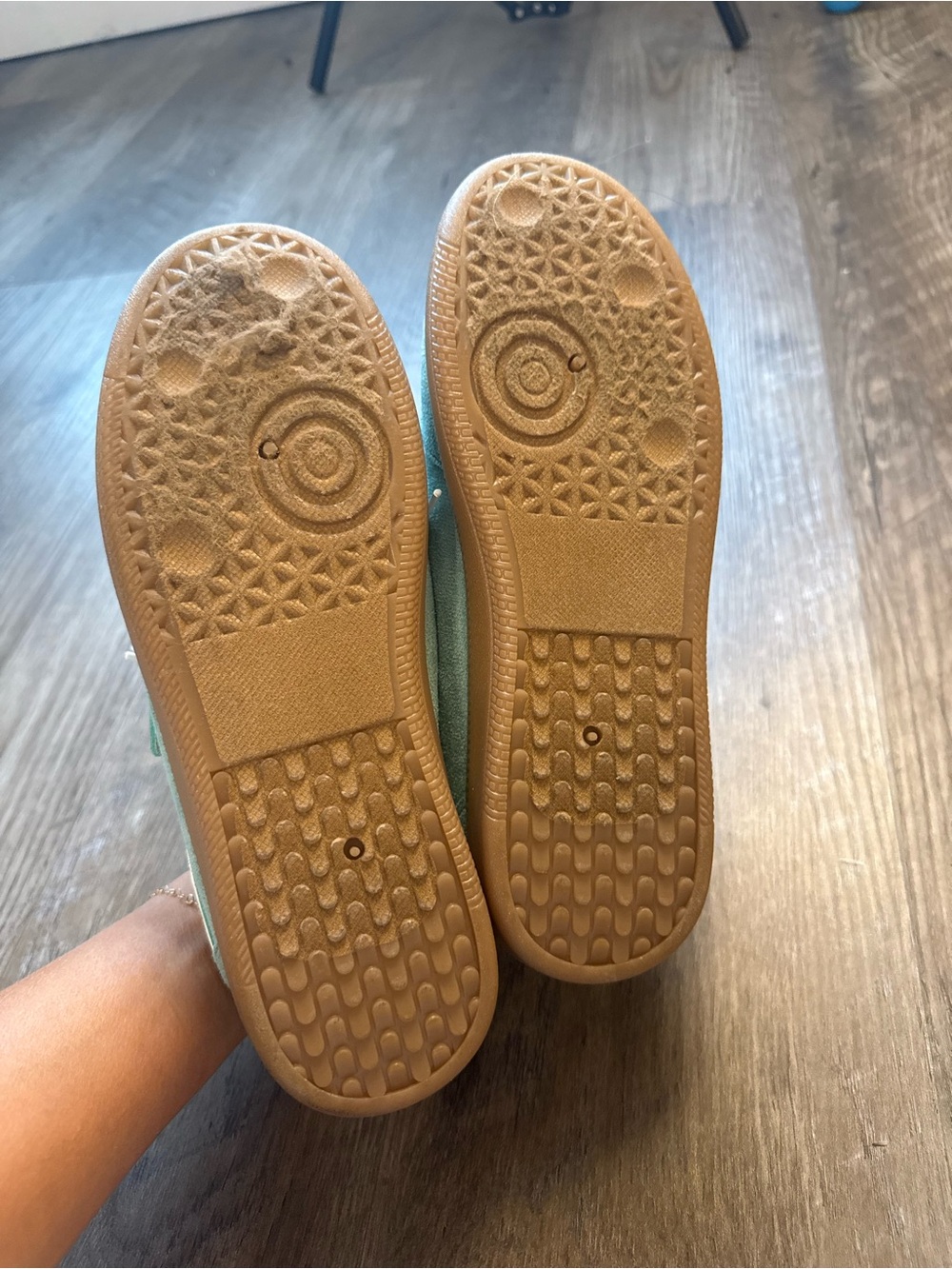 Project Cloud Mint Green Suede Retro Sneakers Women’s Size 10 Gum Sole - Picture 6 of 6